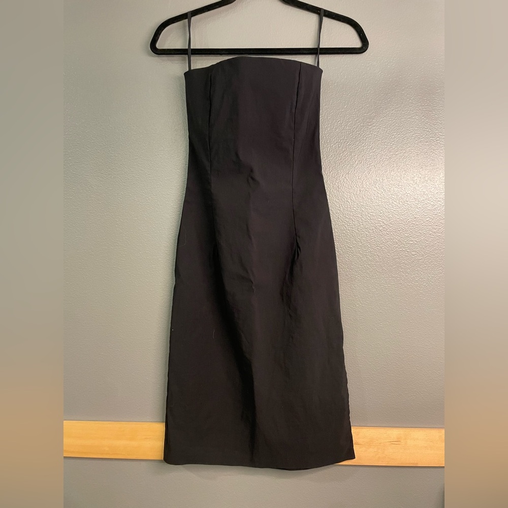 Womens strapless black dress